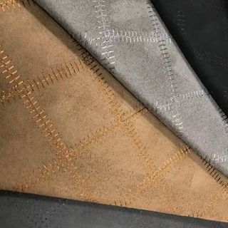 Embroidery on suede fabric